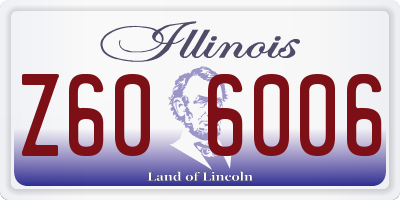 IL license plate Z606006