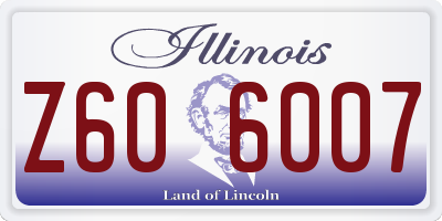 IL license plate Z606007