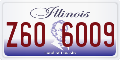 IL license plate Z606009