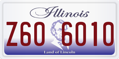 IL license plate Z606010