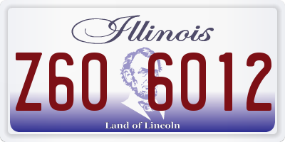 IL license plate Z606012
