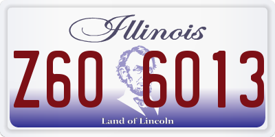 IL license plate Z606013