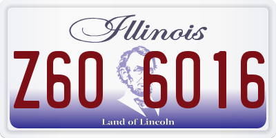 IL license plate Z606016