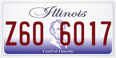 IL license plate Z606017