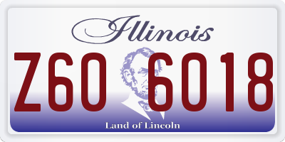 IL license plate Z606018