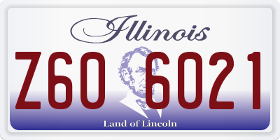IL license plate Z606021