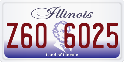 IL license plate Z606025