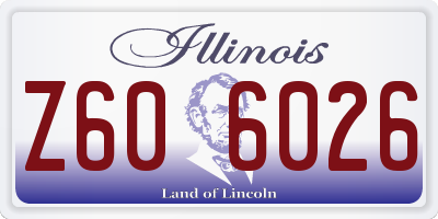 IL license plate Z606026