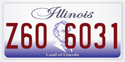 IL license plate Z606031