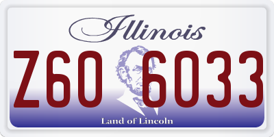 IL license plate Z606033