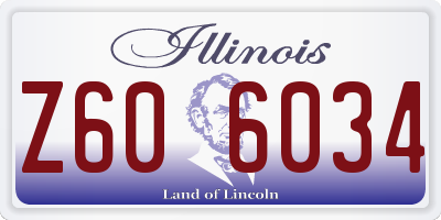 IL license plate Z606034