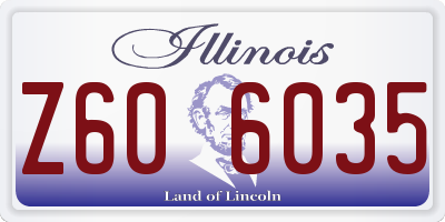 IL license plate Z606035