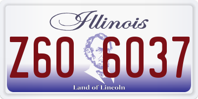 IL license plate Z606037