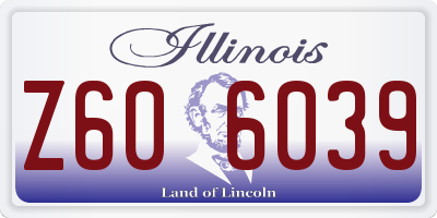 IL license plate Z606039