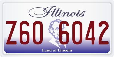 IL license plate Z606042