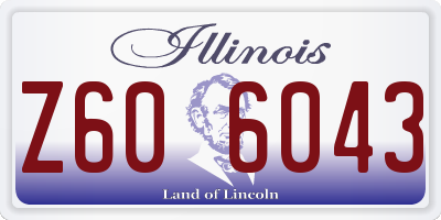 IL license plate Z606043