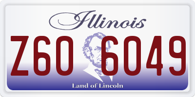 IL license plate Z606049