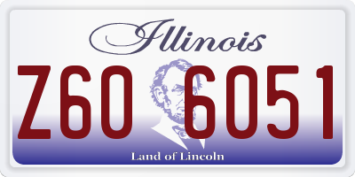 IL license plate Z606051