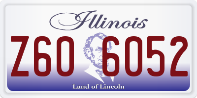 IL license plate Z606052