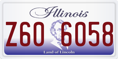 IL license plate Z606058