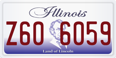 IL license plate Z606059