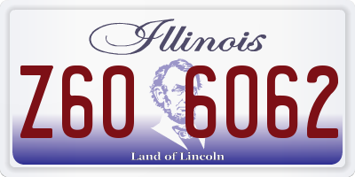 IL license plate Z606062