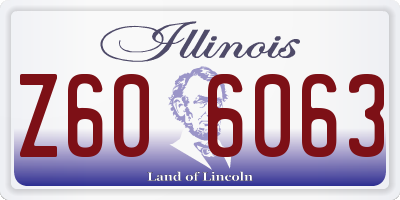 IL license plate Z606063