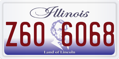 IL license plate Z606068