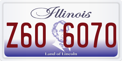 IL license plate Z606070