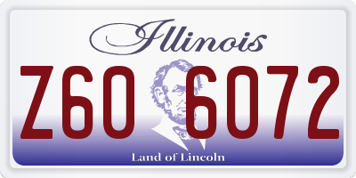 IL license plate Z606072