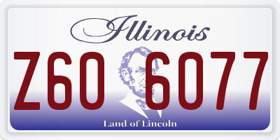 IL license plate Z606077