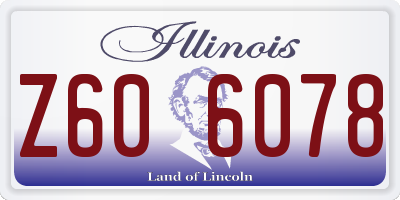 IL license plate Z606078