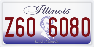 IL license plate Z606080