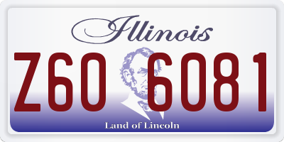 IL license plate Z606081