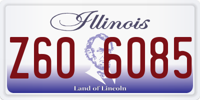 IL license plate Z606085