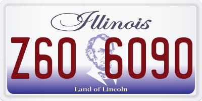 IL license plate Z606090