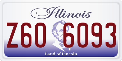 IL license plate Z606093