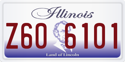 IL license plate Z606101