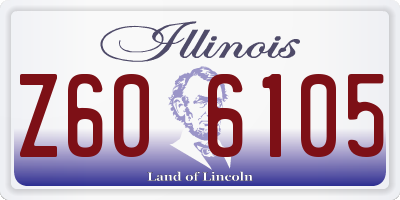 IL license plate Z606105
