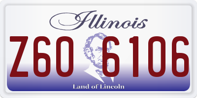 IL license plate Z606106