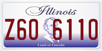 IL license plate Z606110