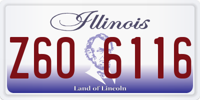 IL license plate Z606116