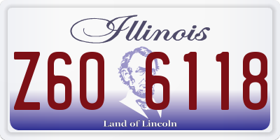 IL license plate Z606118
