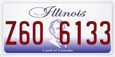 IL license plate Z606133