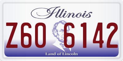 IL license plate Z606142