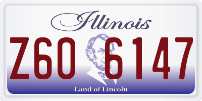 IL license plate Z606147