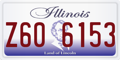 IL license plate Z606153