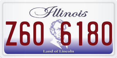 IL license plate Z606180