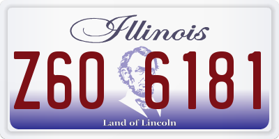 IL license plate Z606181