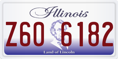 IL license plate Z606182